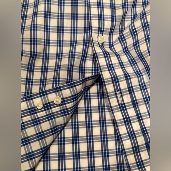 Brooks Brothers Men’s Regent Button Down Shirt Blue & White Check Sz XXL - Picture 7 of 12
